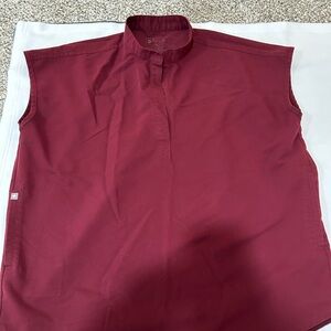 Figs Burgundy Rafaela Scrub Top